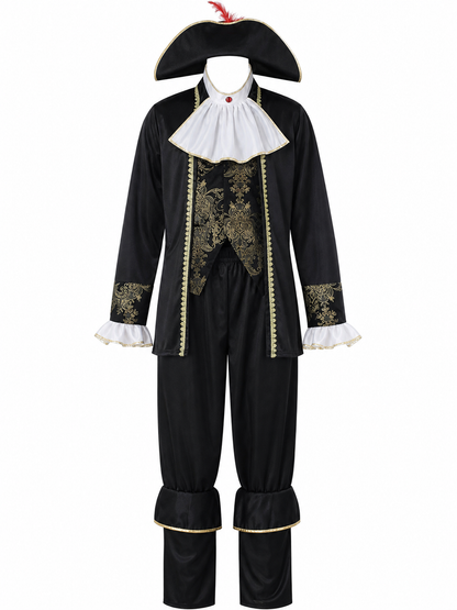 Pirate Costume with Hat, Jabot, and Pants