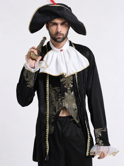 Pirate Costume with Hat, Jabot, and Pants