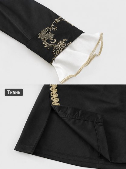 Pirate Costume with Hat, Ruffled Collar, and Pants