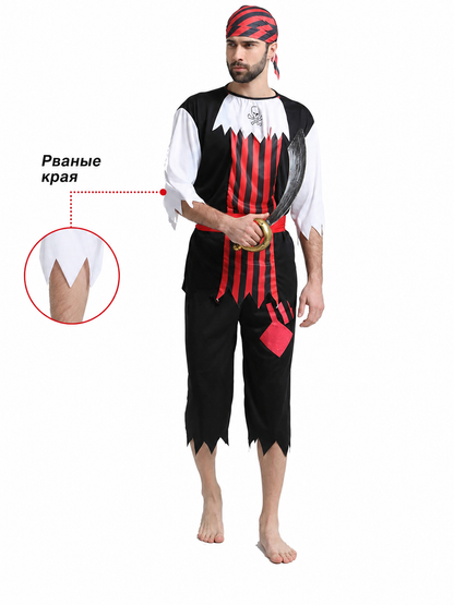 Halloween pirate costume with bandana
