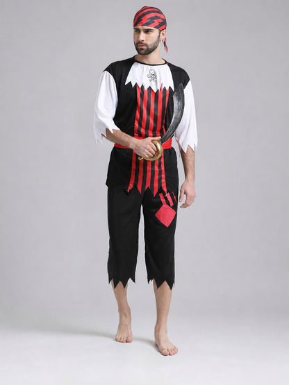 Halloween pirate costume with bandana