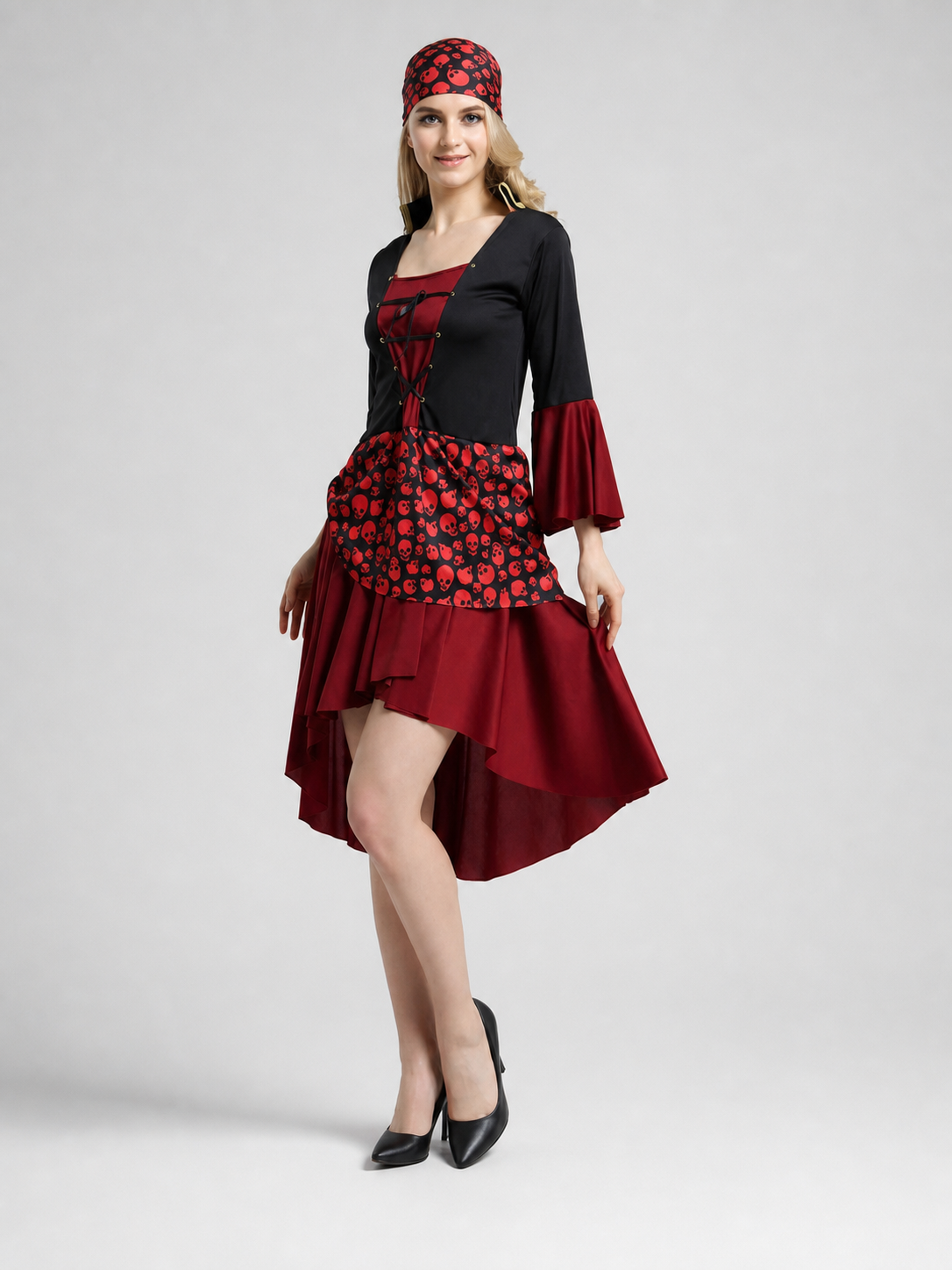Pirate Halloween Costume with Dress and Headscarf