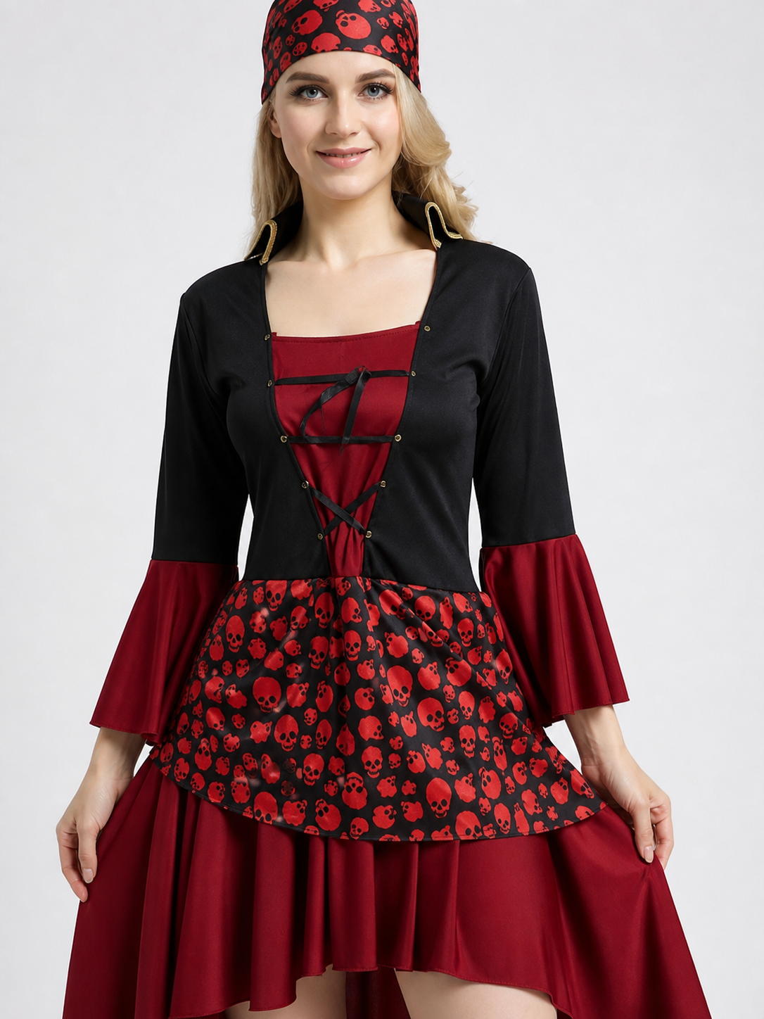 Pirate Halloween Costume with Dress and Headscarf