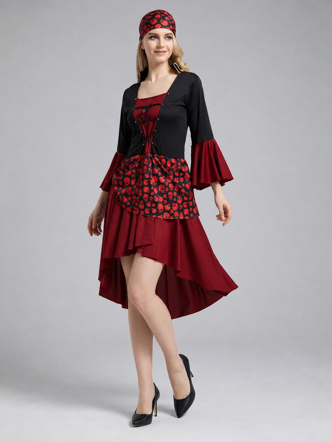 Pirate Halloween Costume with Dress and Headscarf