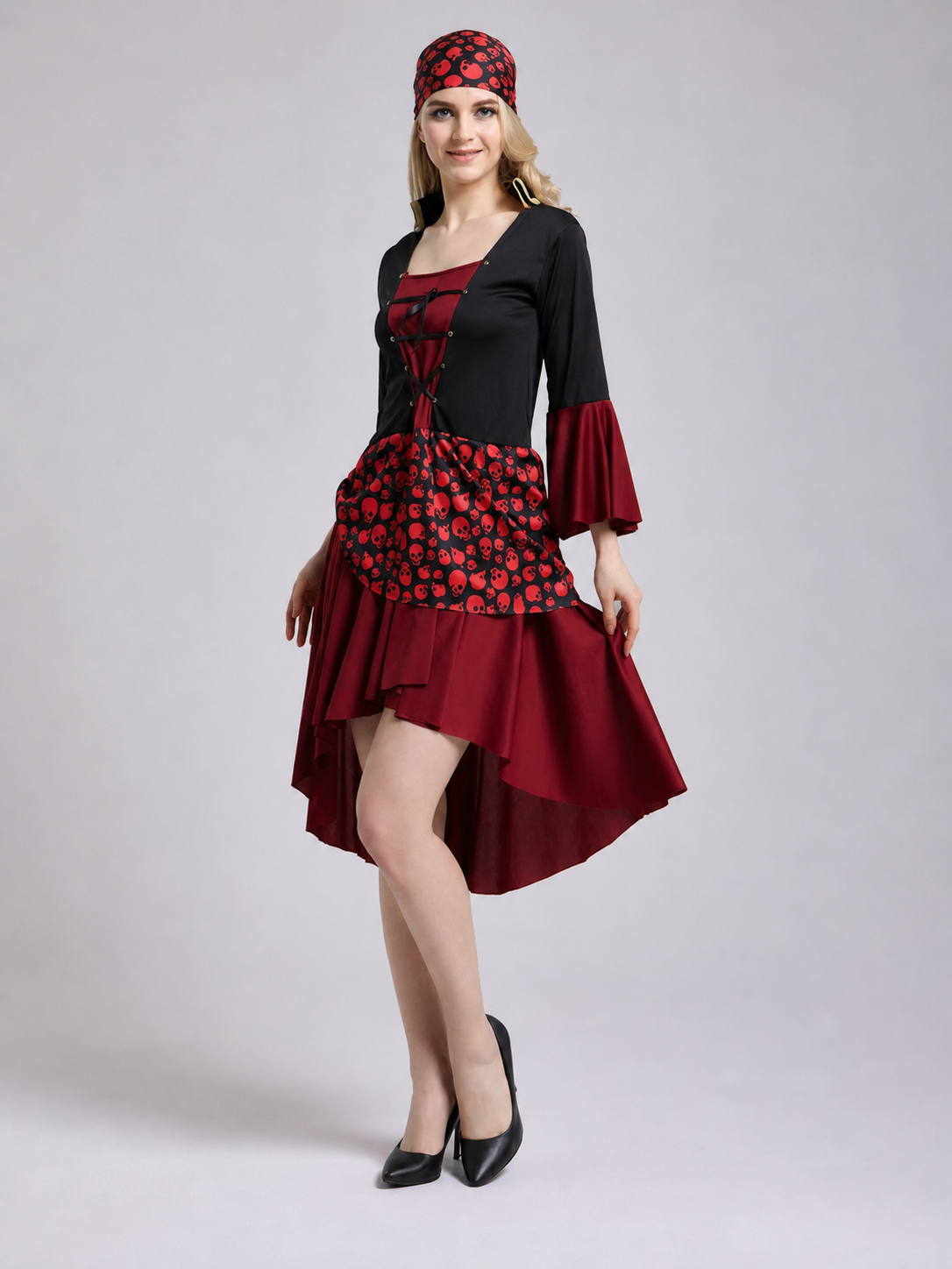 Pirate Halloween Costume with Dress and Headscarf