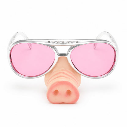 5 Colors Halloween Funny Pig Big Nose Glasses Cosplay Costumes Accessories Festival Party Prank Props Eyewear for Adults Kids