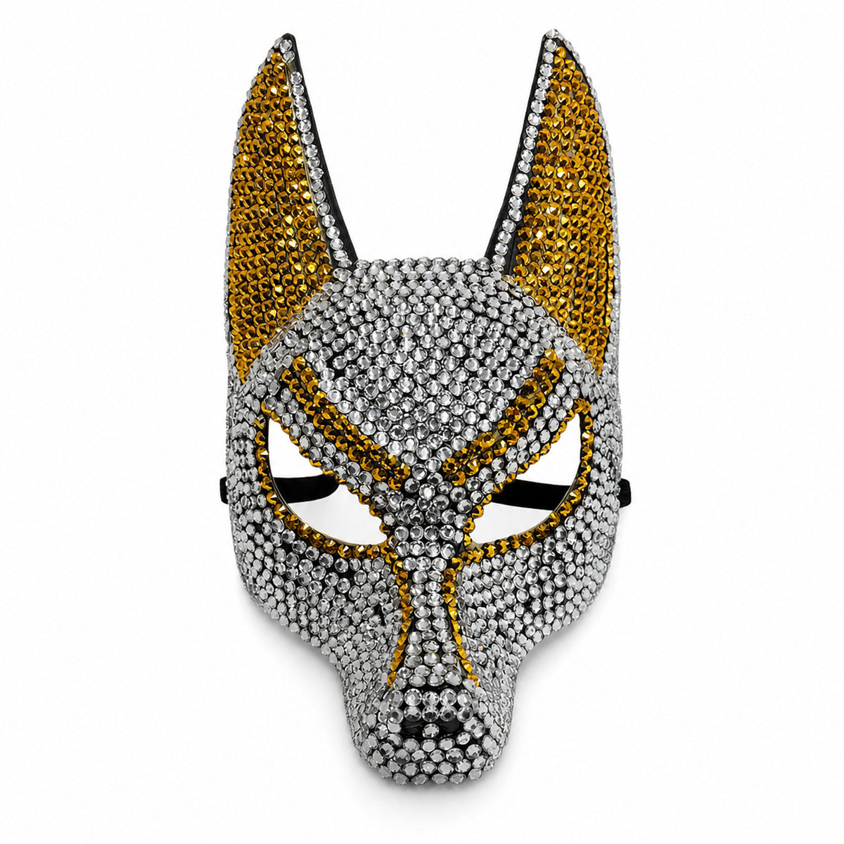 Wolf Head Animal Mask Fashion DIY Handmade Full Rhinestone Mask Unique Party Theme Mask Suitable for Men and Women