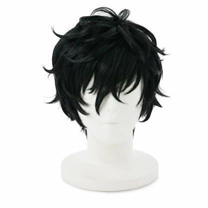P5 Persona 5 Cosplay Kurusu Akira Joker Cosplay Wig Mask Hair wig + Mask Halloween Party Role Cosplay Costume 2 PCS Set