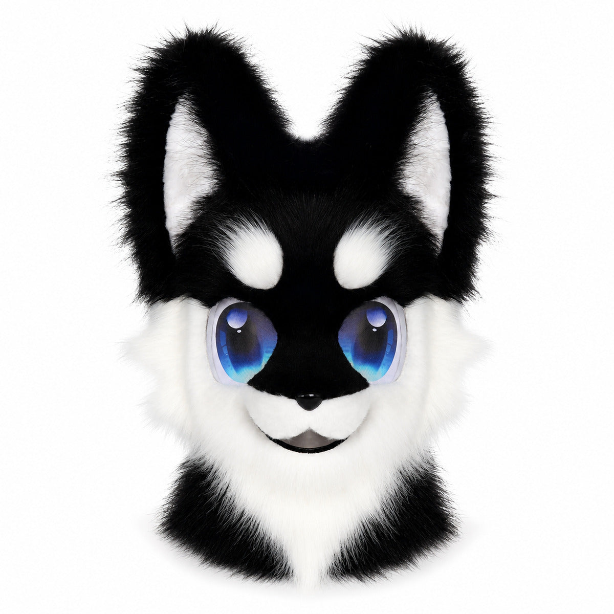 Animal Head Mask Furry Fursuit Plush Dog Fox Masks for Parties Cosplay Costume Accessory