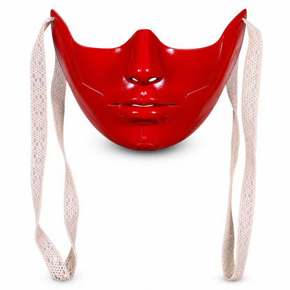 Technological Mechanical Half Mask Wings Mask Lower Part Face Women Beauty Mask Male Cyberpunk Props Carnival Halloween Dress Up