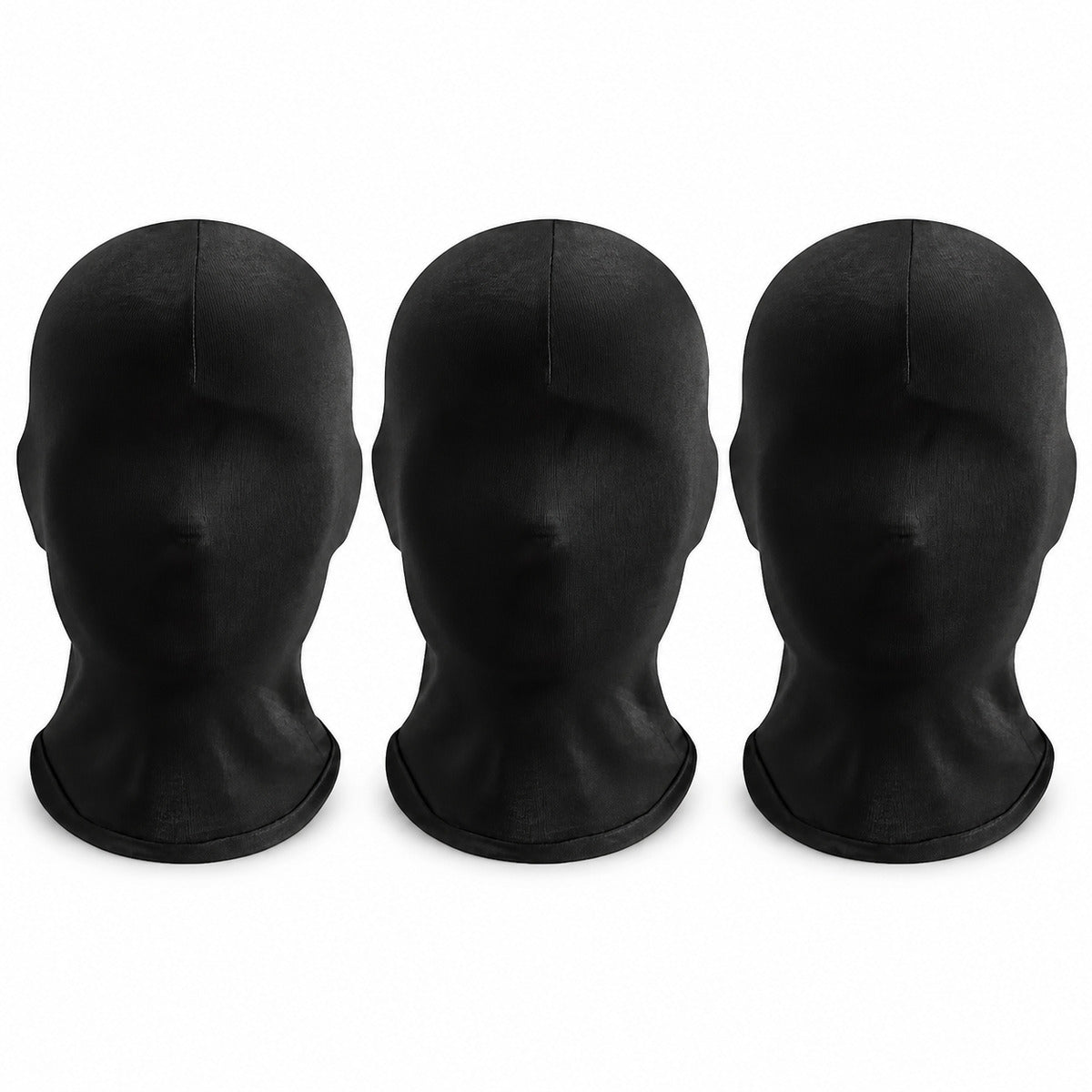 1pc/3pcs/6pcs, Breathable Pure Black Headgear Mask, Halloween Christmas Cosplay Costume Props,Full Face Faceless Masquerade Mask