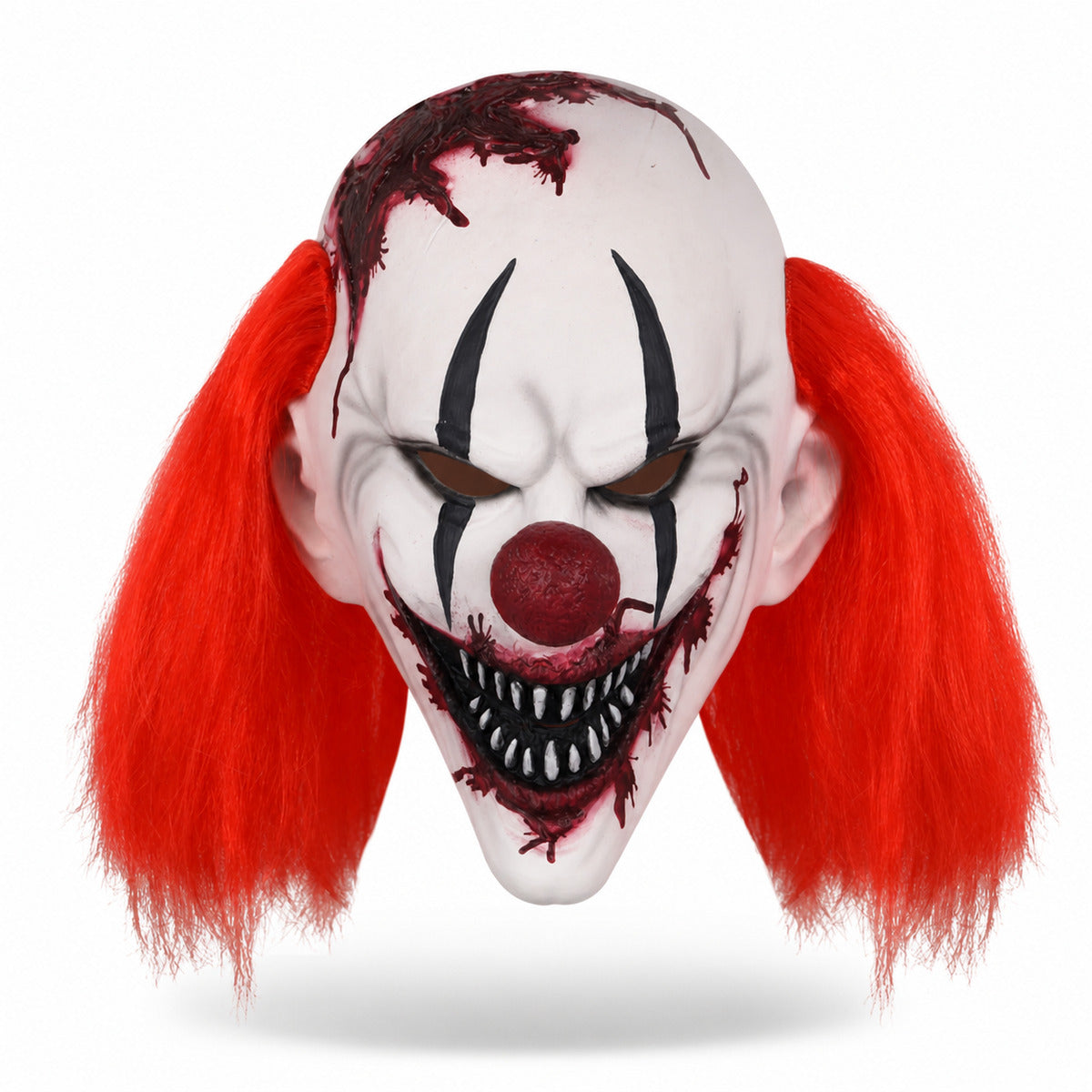 1PC realistic clown mask, Halloween mask, prank costume props, party decoration mask, holiday decoration mask, latex material