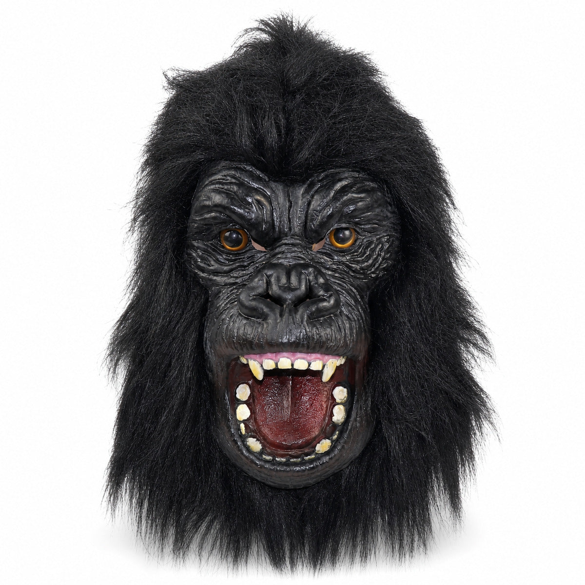 Vivid King Kong Gorilla Mask Horror Monster Latex Mask With Wig Halloween Cosplay Costume Prop Carnival Party Haunted House Deco