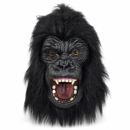 Vivid King Kong Gorilla Mask Horror Monster Latex Mask With Wig Halloween Cosplay Costume Prop Carnival Party Haunted House Deco