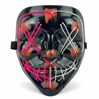 Halloween Neon Led Purge Mask Masque Masquerade Party Masks Light Grow in the Dark Horror Mask Glowing Masker
