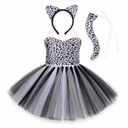 Tiger Costume for Baby Kids Forest Birthday Party Tutu Dress Outfit Toddler Girls Carnival Halloween Animal Giraffe Dress Up - Color:4