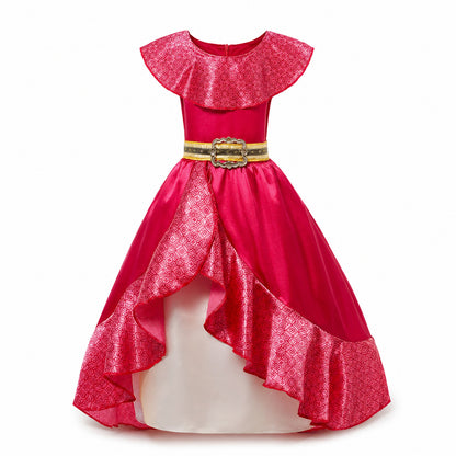 Kids Cosplay Clothing Girls Princess Elena Costume Halloween Carnival Role Playing Child Girl Birthday Party Outfits 2-10Y Dress - Color:Only Dress