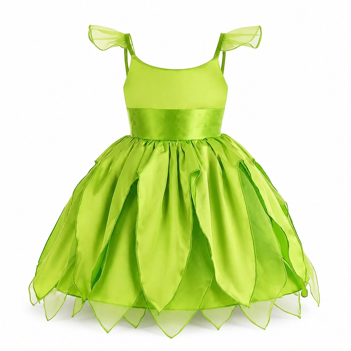 Disney Flower Fairy Dress Up Girls Cosplay Princess Dress Wings Halloween Elves Costume Carnival Party Tinkerbell Bell Dress - Color:Fairy 1