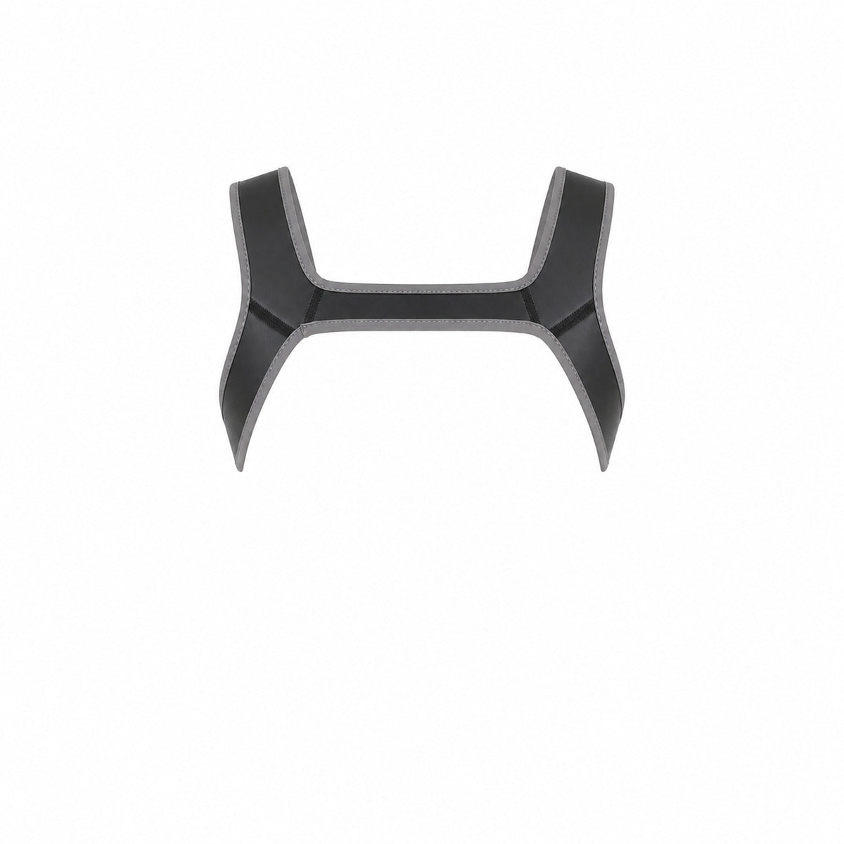Men Bondage Suits For Stage Wear Leather Straps Armor Dog Headgear Costumes Party Costumes Role-playing Props Halloween Carnival - Color:Grey