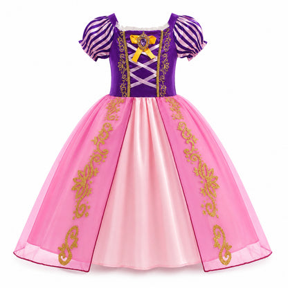2026 Girl Princess Dress Costume Princess Cosplay Halloween Carnival Party Vestidos Kid Dress - Color:A