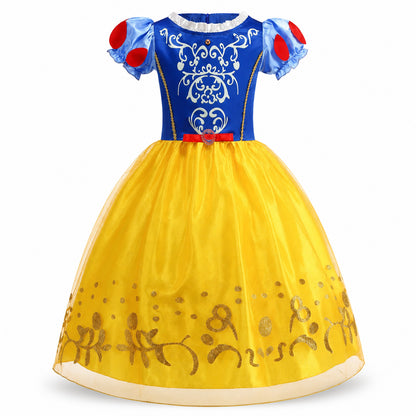 2026 Girl Princess Dress Costume Princess Cosplay Halloween Carnival Party Vestidos Kid Dress - Color:L