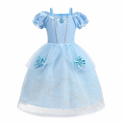 2026 Girl Princess Dress Costume Princess Cosplay Halloween Carnival Party Vestidos Kid Dress - Color:J