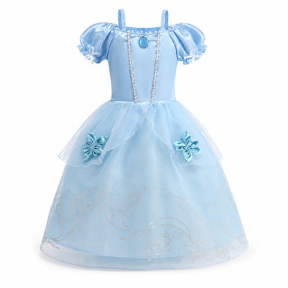 2026 Girl Princess Dress Costume Princess Cosplay Halloween Carnival Party Vestidos Kid Dress - Color:K