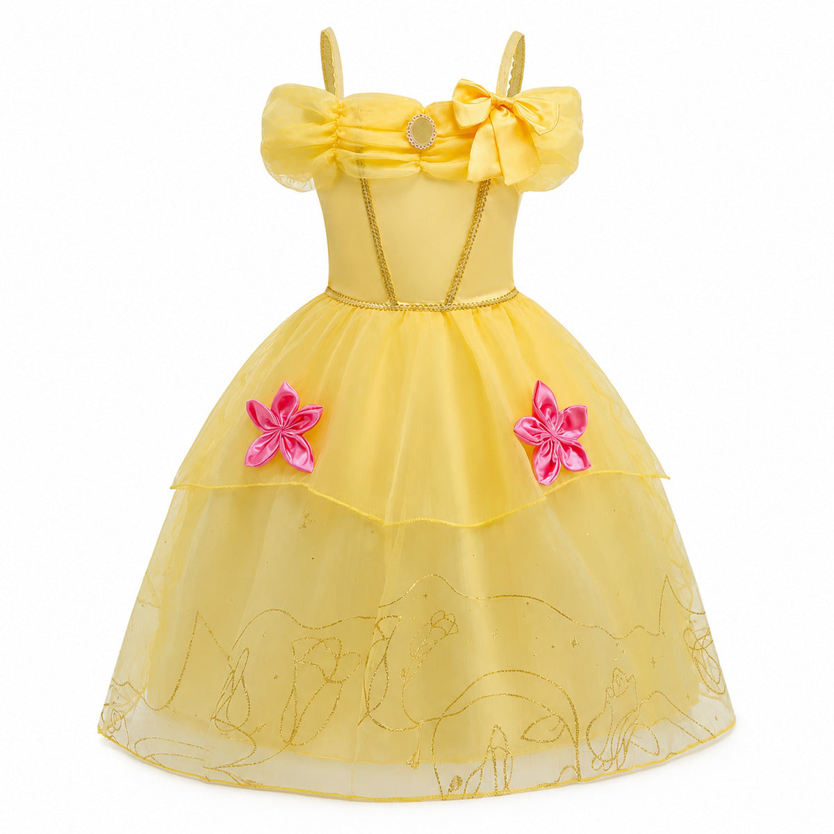 2026 Girl Princess Dress Costume Princess Cosplay Halloween Carnival Party Vestidos Kid Dress - Color:H