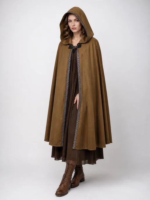 Brown Hooded Carnival Cloak