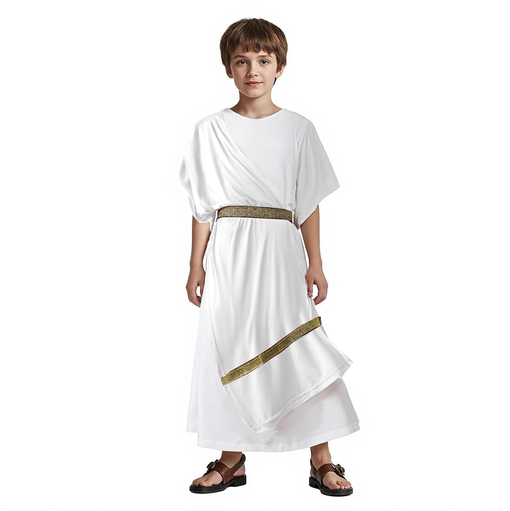Greek-style costume: white tunic with belt