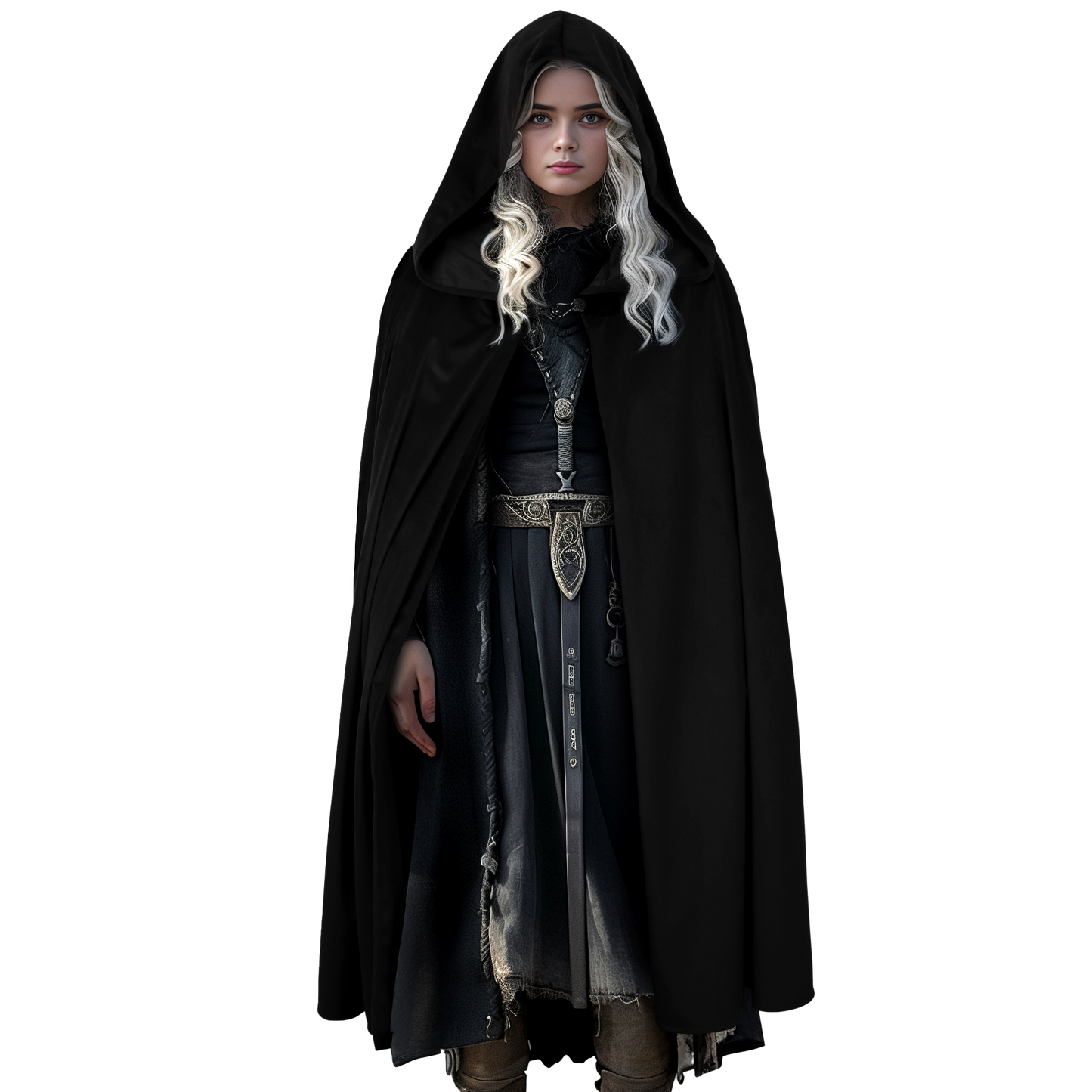 HOMELEX Hooded Cloak - Renaissance Medieval Hobbit Cosplay Cape for Men & Women | Halloween Costume