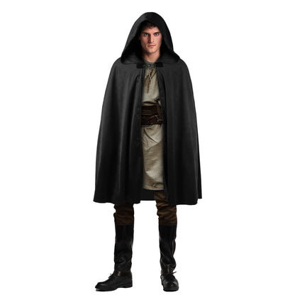 HOMELEX Hooded Cloak - Renaissance Medieval Hobbit Halloween Cosplay Cape for Men & Women