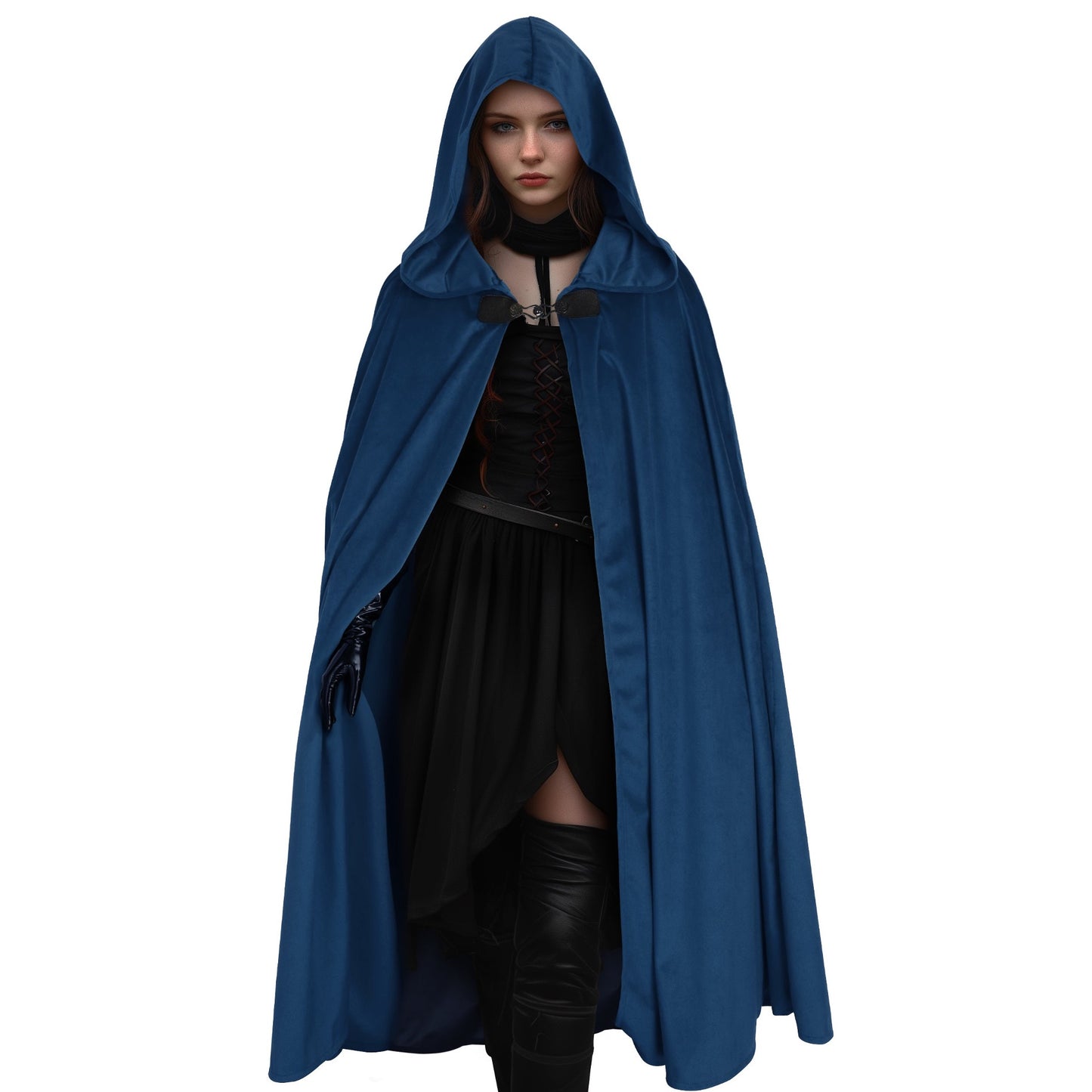 HOMELEX Hooded Cloak - Renaissance Medieval Hobbit Cosplay Cape for Men & Women | Halloween Costume