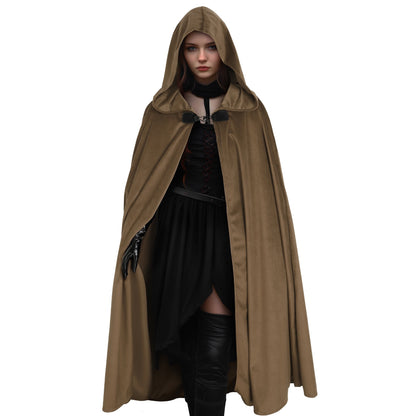 HOMELEX Hooded Cloak - Renaissance Medieval Hobbit Cosplay Cape for Men & Women | Halloween Costume