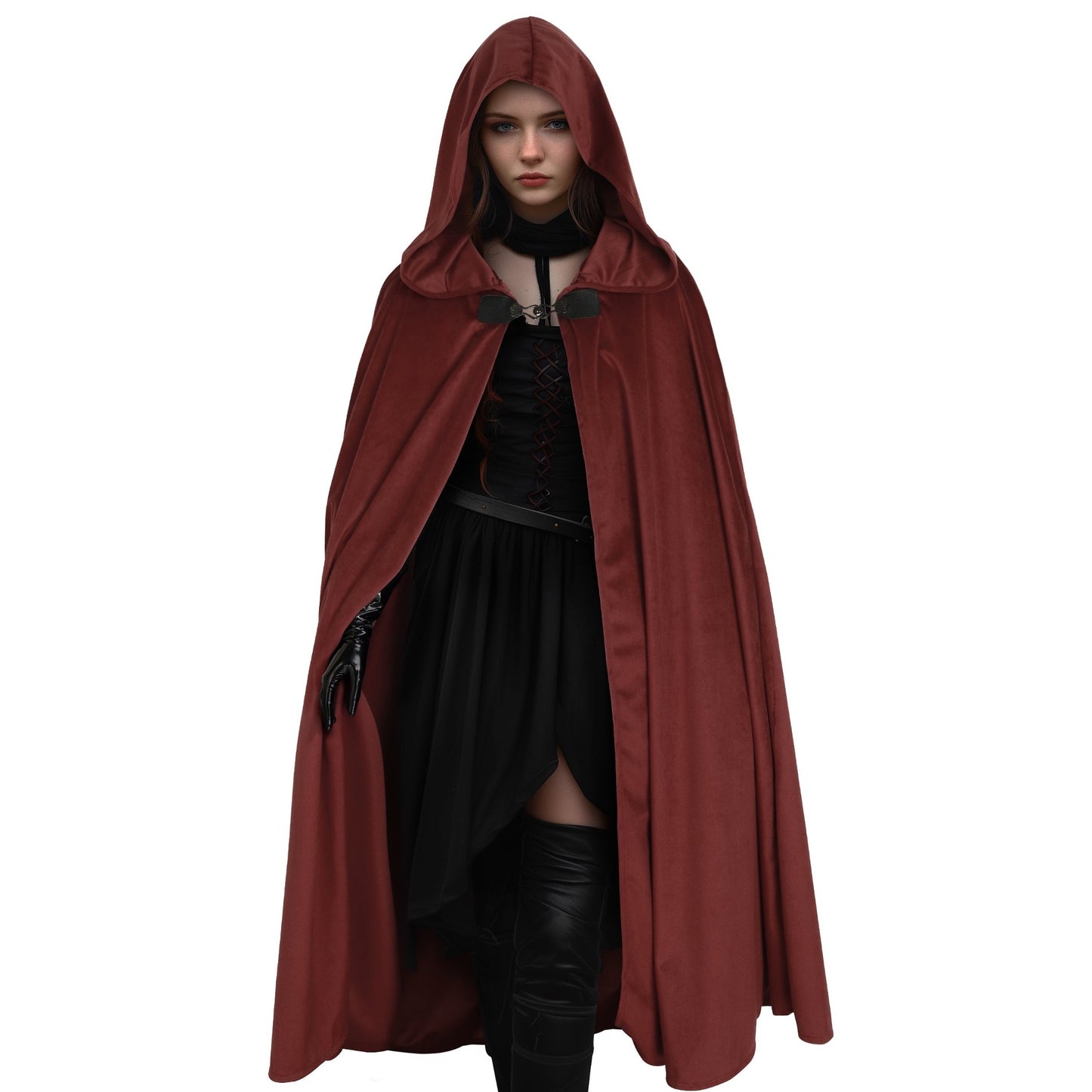 HOMELEX Hooded Cloak - Renaissance Medieval Hobbit Cosplay Cape for Men & Women | Halloween Costume