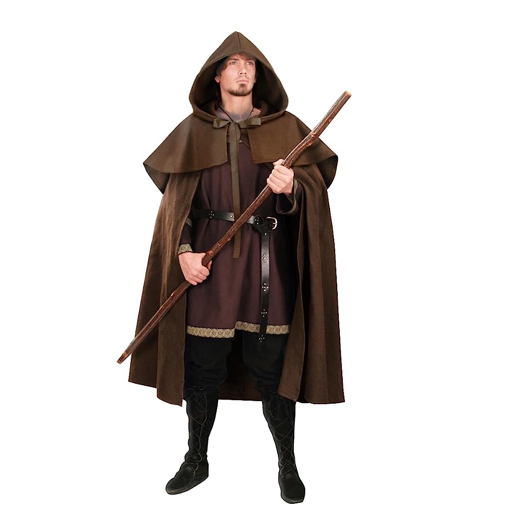 Brown Hooded Carnival Cloak