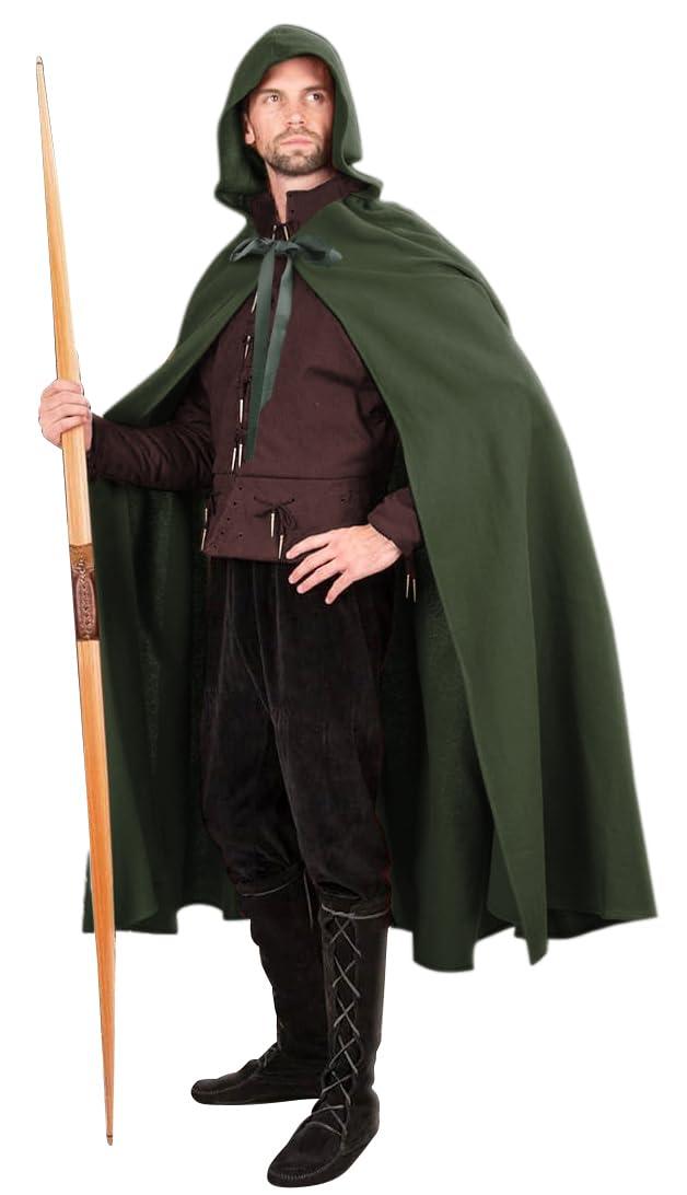 HOMELEX Medieval Hooded Cloak for Men - HOMELEX