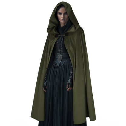 HOMELEX Hooded Cloak - Renaissance Medieval Hobbit Cosplay Cape for Men & Women | Halloween Costume