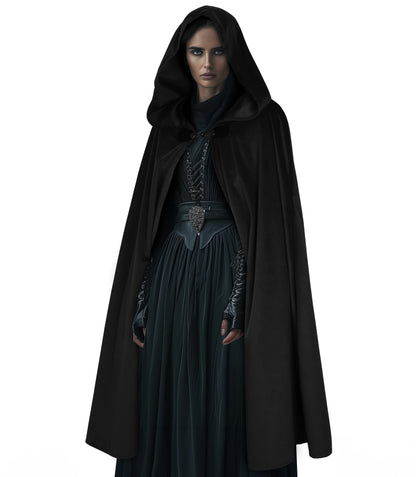 HOMELEX Hooded Cloak - Renaissance Medieval Hobbit Cosplay Cape for Men & Women | Halloween Costume