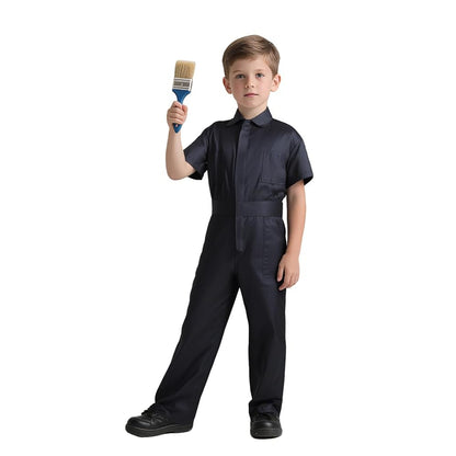 Practical children's short-sleeve jumpsuit