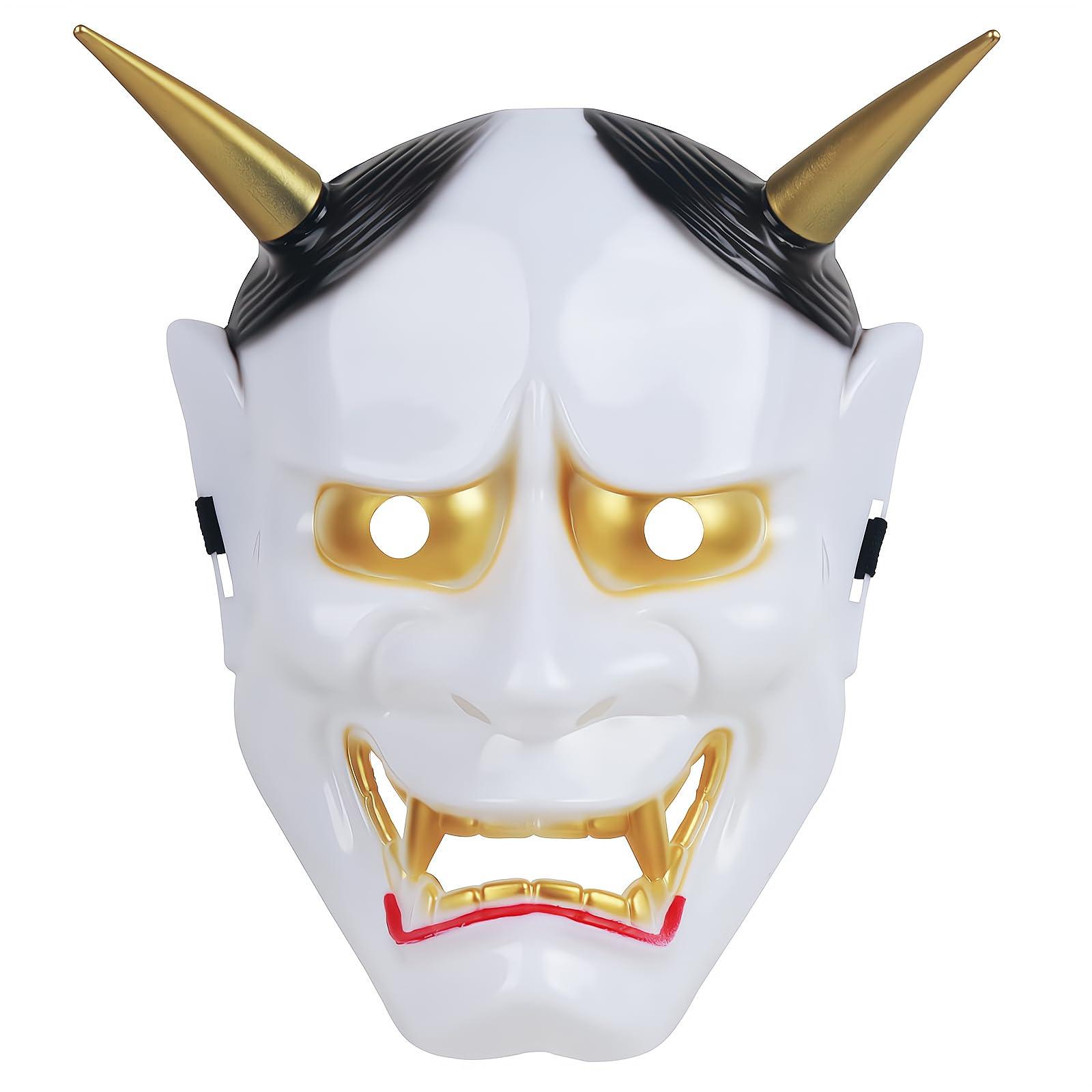 HOMELEX Samurai Hannya Oni Mask Japanese Airsoft Demon Cosplay Costume Prajna Ghostface Horror Props - HOMELEX