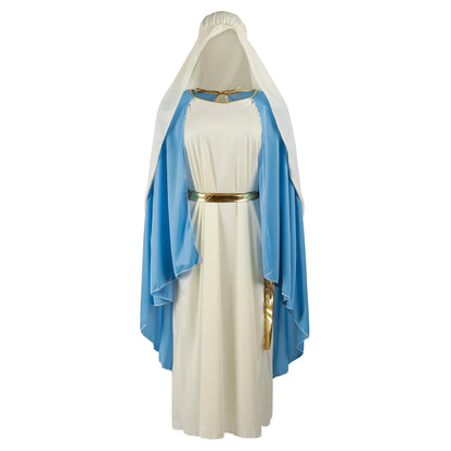 HOMELEX Mary the Virgin Mary Costume Biblical Jesus Adult Robe For Women Easter Saint Halloween Christmas Cosplay - HOMELEX