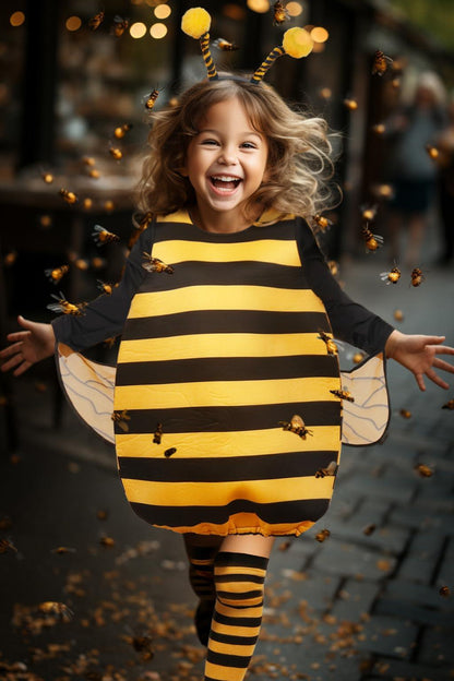 HOMELEX Bumble Bee Costume for Girls Funny Animal Halloween Kids Costumes - HOMELEX