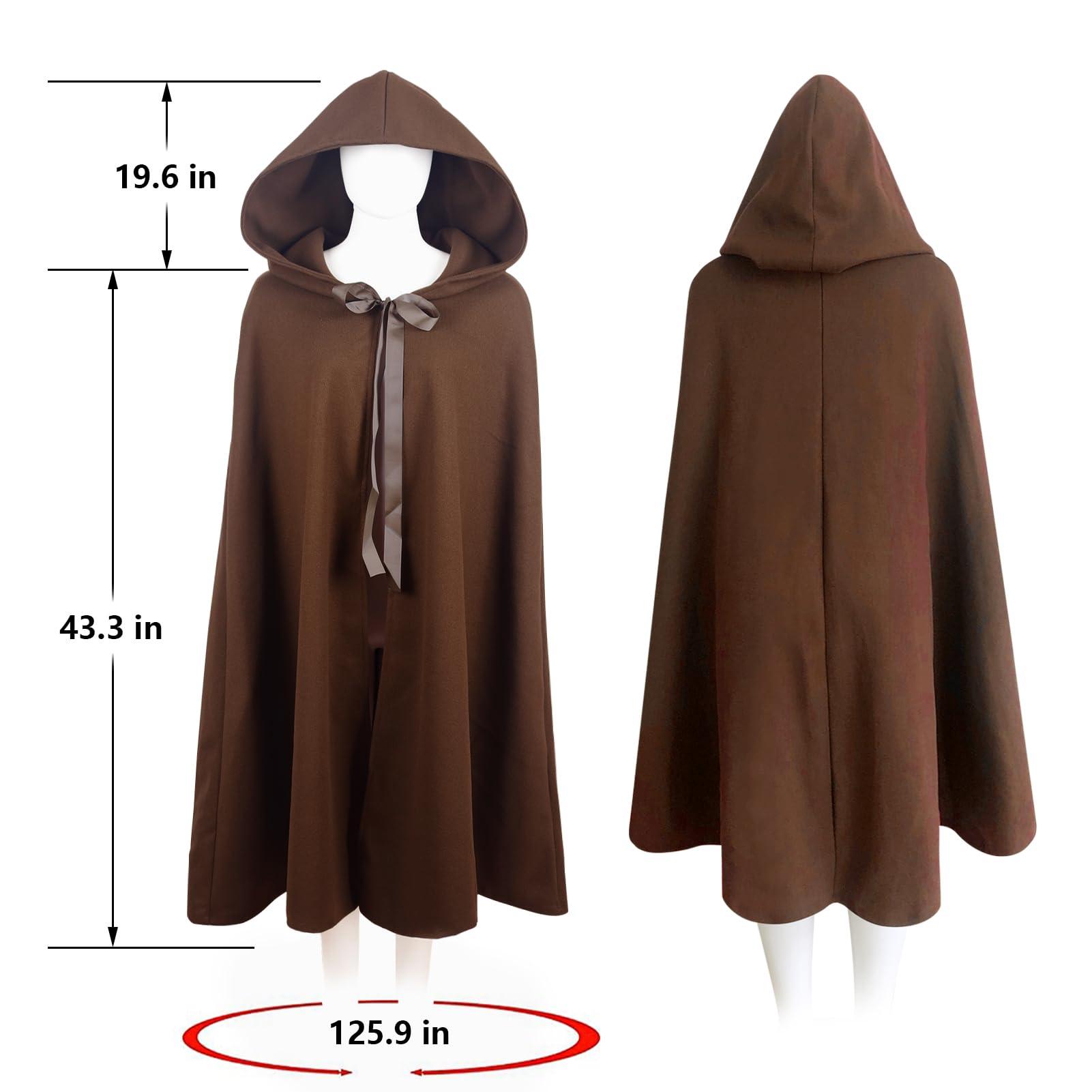 HOMELEX Medieval Hooded Cloak for Men - HOMELEX