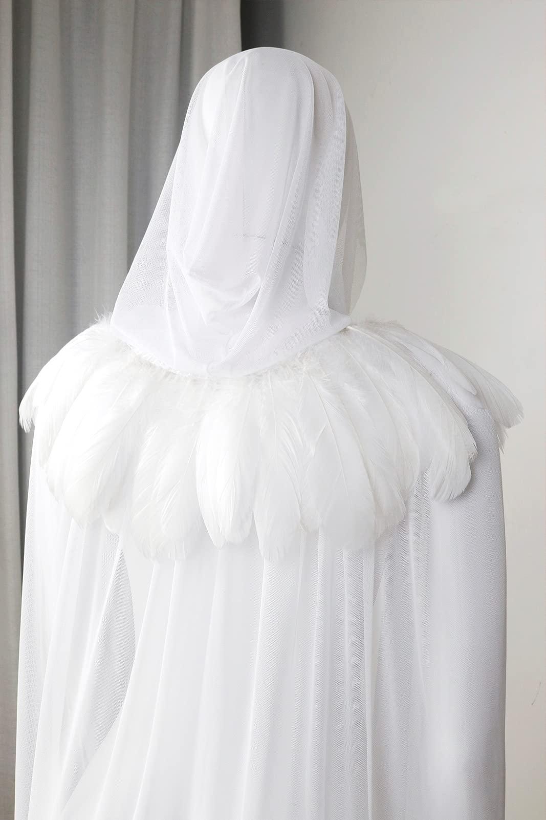 HOMELEX Black Witch Velvet Cloak Halloween Hooded Cape Queen King Robe Outfit Renaissance Medieval Costume - HOMELEX