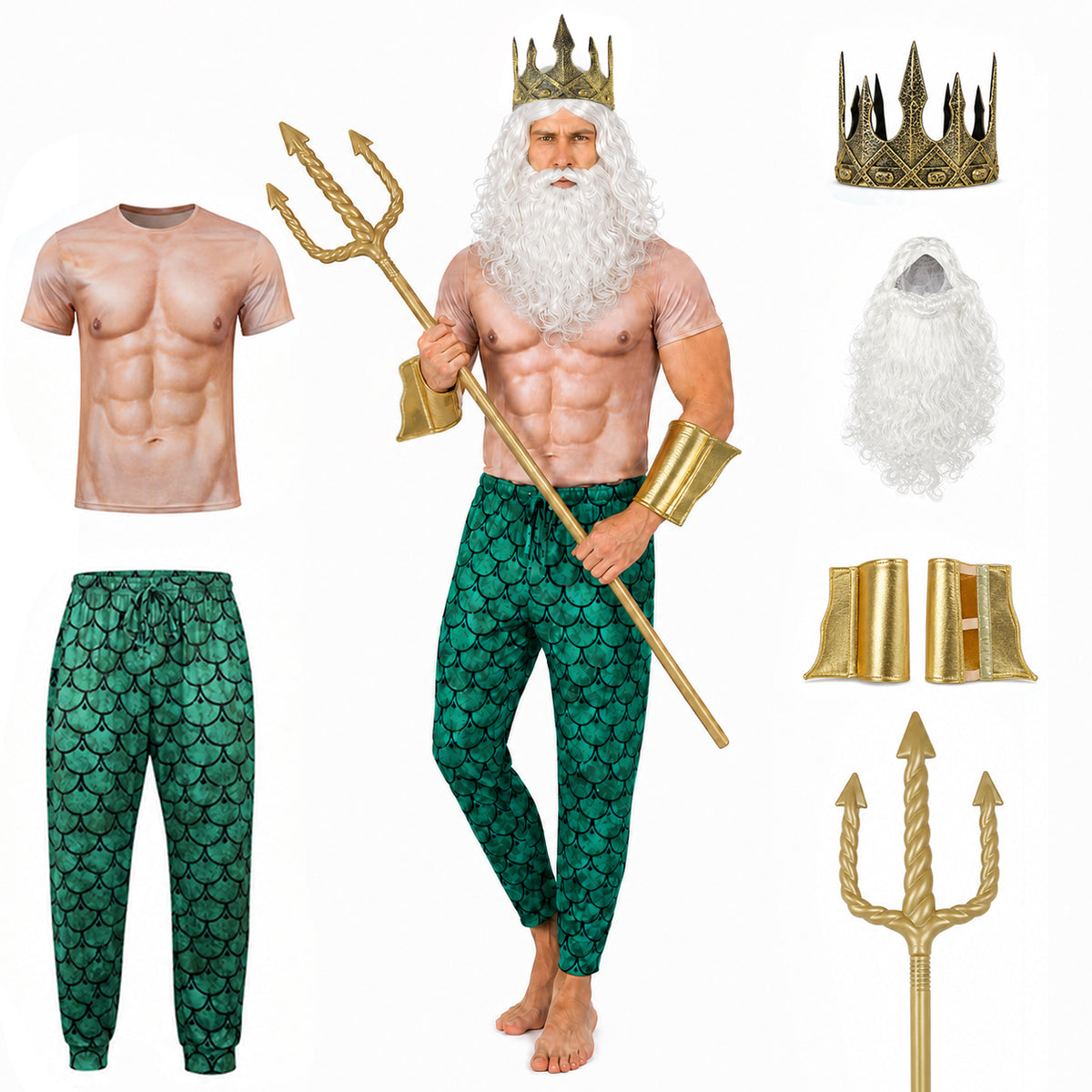 Costume with Crown and Trident XXXL