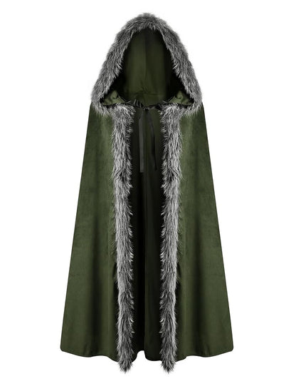 Green Hooded Costume Cloak for Cosplay