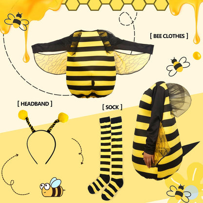 HOMELEX Bumble Bee Costume for Girls Funny Animal Halloween Kids Costumes - HOMELEX