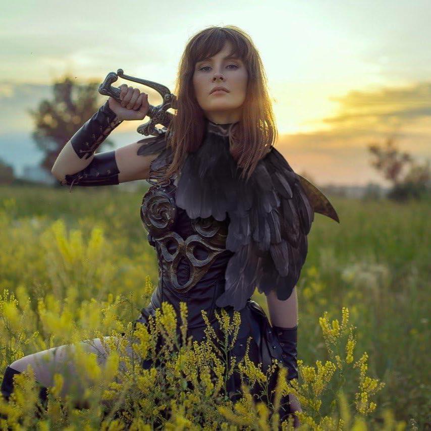 HOMELEX Feather Cape Shawl Costume Black Witch Wings Collar Adult Crow Neck - HOMELEX