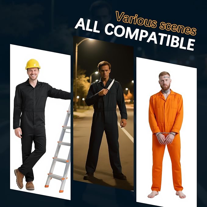 Adult Blue Costume Jumpsuit with Knives additional view 6